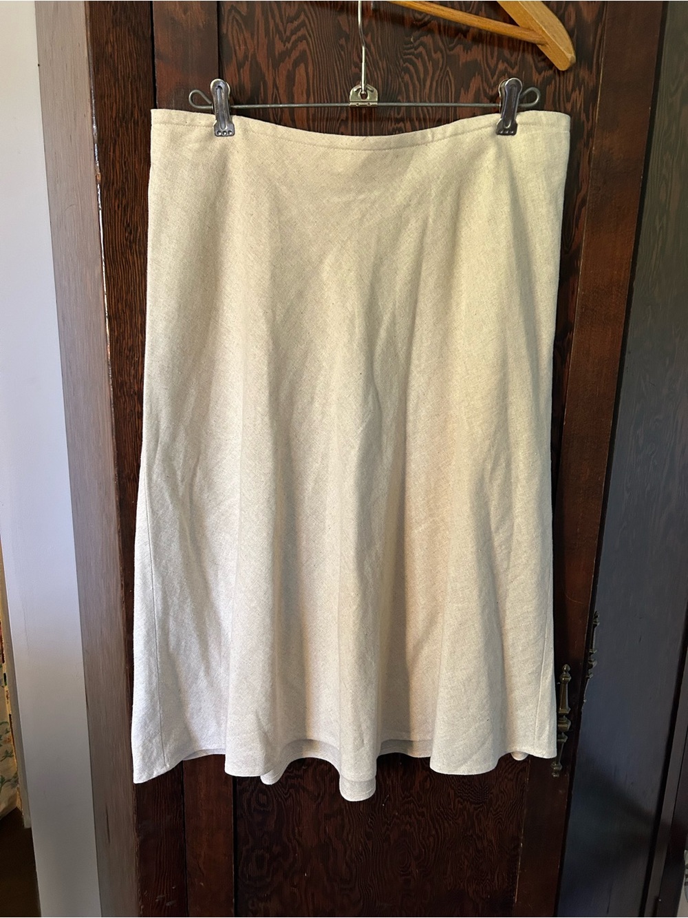Vintage Coldwater Creek Cream Linen Skirt